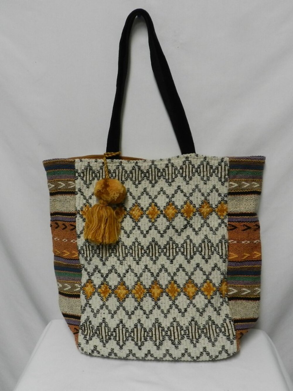Panache Apparel Carryall large tote bag purse Southwest Blanket Woven Cotton